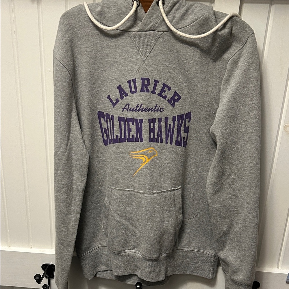 Laurier Golden Hawks Gray Hoodie S
